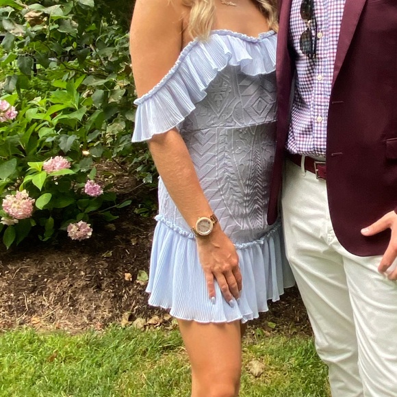 Blue off the shoulder dress - Picture 3 of 3